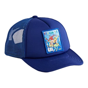 Panini FIFA Italia 1990 World Cup Snapback Trucker Hat Soccer Blue - RARE - Picture 1 of 4