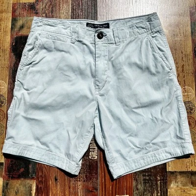 Мужские шорты American Eagle Prep Chino 32 фисташки зеленые белые полоски хлопок - Изображение 1 из 4