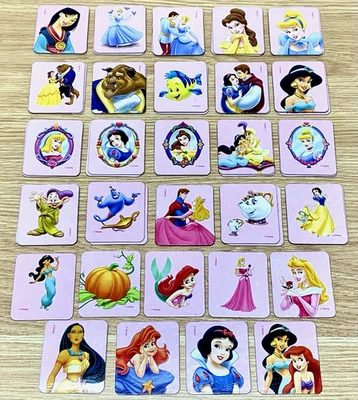 Disney Princess Memory Game– 49 Replacement Matching Cards (20 Pairs + 9 Singles - Image 1 of 4
