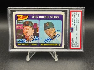 1965 Topps #282 Masanori Murakami Dick Estelle Signed Rookie Stars PSA Auto 9 - Picture 1 of 4
