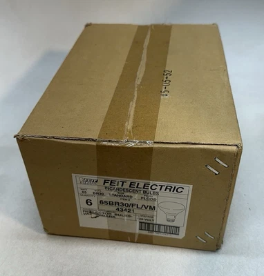 FEIT Electric BR 30 65W Indoor Flood Recessed Light Bulbs White 6 pieces - Image 1 of 4