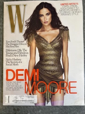 W Magazine December 2009 Balmain featuring Demi Moore Cover VG - Image 1 of 4