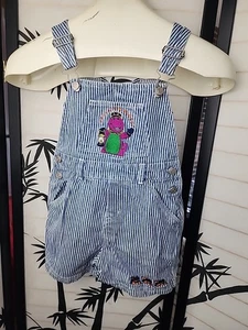 VTG 90er Barney Overalls Shorts Zugbegleiter Größe 5T RARE Lyons Group Priority - Bild 1 von 19