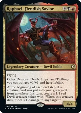 Raphael, Fiendish Savior 292 NM Normal Commander Legends: Battle for Baldur's... - Image 1 of 1