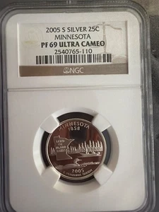 2005-S Minnesota Silver 25c PF 69 Ultra Cameo - Picture 1 of 2