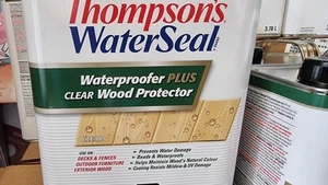 DECKING WOOD Guarnizione Acqua 3,7 Ltrs Di Thompson’s Impermeabile Trasparente NO SPEDIZIONE - Foto 1 di 2