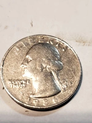 Error Coin Quarter 1986 P Washington    Liberty  "NGODWE" TRUST - Image 1 of 4