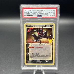 Carte promozionali Greninja Star SWSH144 SWSH: Spada e Scudo Holo PSA 10 - Foto 1 di 2