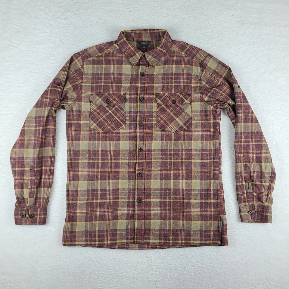 Royal Robbins Shirt Men Large Brown Red Plaid Sahara Outdoor Hiking Button Down* - Image 1 of 4