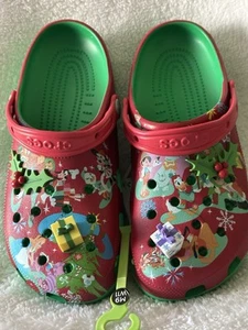 Disney Mickey Mouse & Friends Crocs Christmas Holiday Clogs ADULTS SZ M6/W8 - Picture 1 of 15