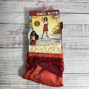 Disney Moana 2 Girls Classic Dress Costume size Medium 7-8 New - Picture 1 of 7
