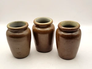 x3 Antique Salt-glazed Stoneware Cream Pots, c.1910~ - Picture 1 of 3