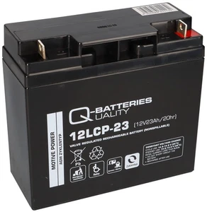 Q-Batteries 12LCP-23 12V - 23Ah batteria al piombo tipo ciclico AGM resistente al ciclo - Foto 1 di 7
