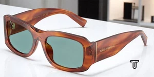 DOLCE & GABBANA DG4503 322180 Striped Ginger Blue 57 mm Men's Sunglasses - Picture 1 of 1