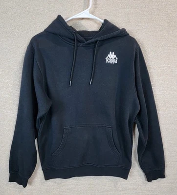 Sudadera de manga larga negra mediana con logotipo grande de la marca KAPPA Sportswear para hombre Foto 1 de 4