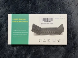 Foldable Bluetooth Keyboard with Touchpad Pocket Size for Windows, Android, iOS - Picture 1 of 6
