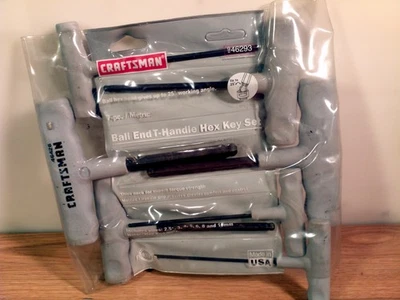 Craftsman U.S.A. #946293 Metric Ball End T-Handle Hex Key 7 Piece Set - Image 1 of 4