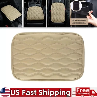 Apoio de braço de carro console central almofada capa couro ecológico almofada automática assento caixa tapete capa - Imagem 1 de 4