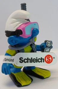 Vintage Peyo Schleich Smurfs Figure Scuba Diver Smurf New 1999 Germany #20466 - Picture 1 of 3