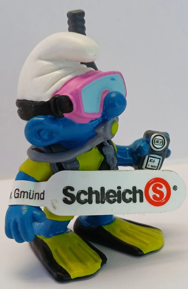 Figura De Colección Peyo Schleich Pitufos Buceador Pitufo Nuevo 1999 Alemania #20466 Foto 1 de 3