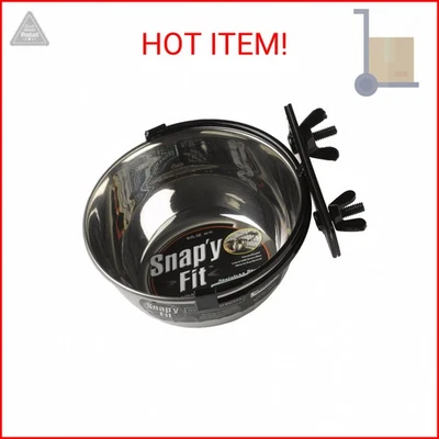 Tazón de comida o agua de acero inoxidable MidWest Homes for Pets Snap'y Fit, tiene capacidad para 10 O Foto 1 de 2
