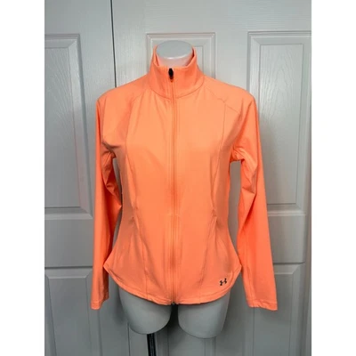 Under Armour Heat Gear Full Zip Jacket Fitted Women's Size L Orange NWT - Image 1 of 4