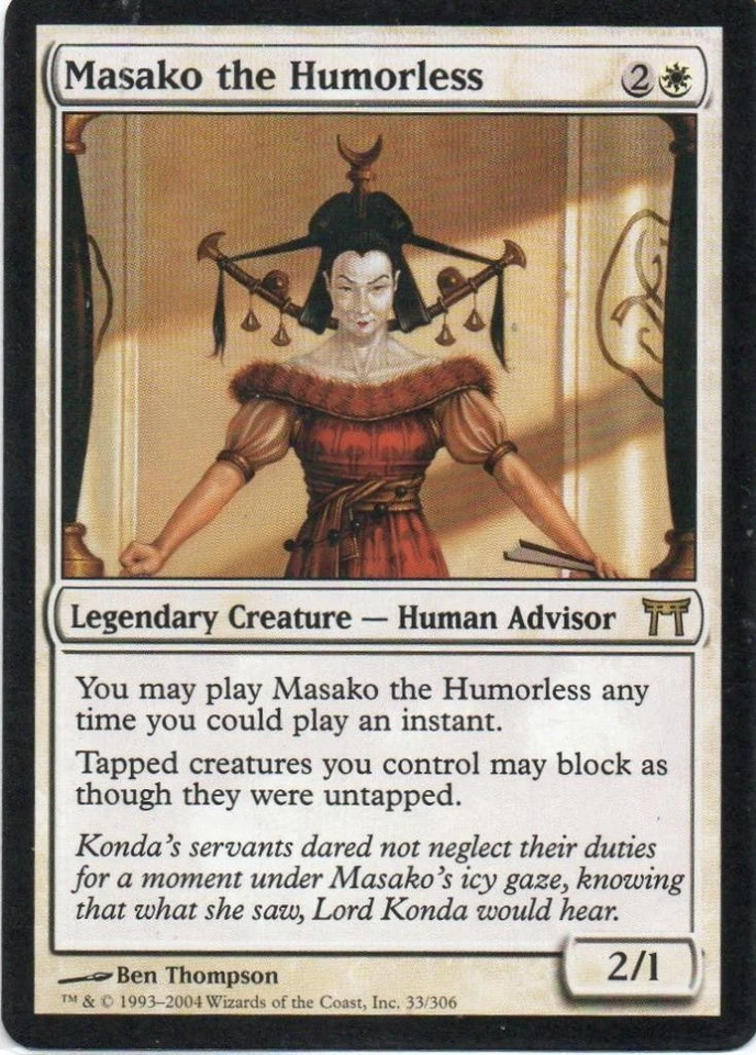 MTG: Champions of Kamigawa: Masako the Humorless: Lightly Played Condition - Image 1 of 1