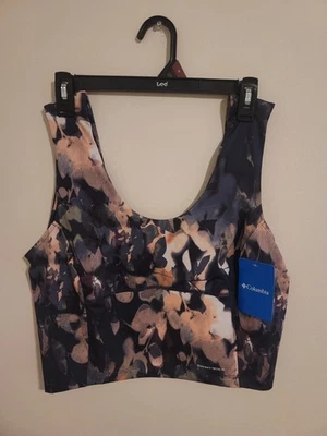 Camiseta sin mangas Columbia Boundless Trek recortada estampado púrpura para mujer talla XL NUEVA CON ETIQUETAS Omni-wick Foto 1 de 4