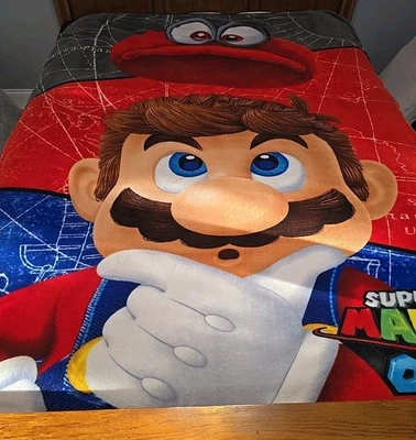  Nintendo Super Mario Odyssey Super Soft Gaming Doble/Manta Completa 62 X 90 Foto 1 de 4