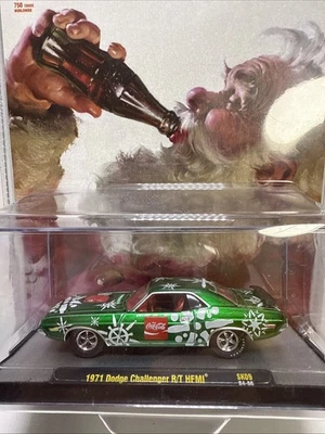 M2 Machines 2024 Coca-Cola Christmas 1971 Dodge Challenger R/T Hemi - Image 1 of 4