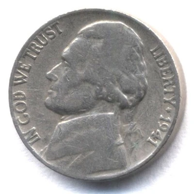 1941 P JEFFERSON NICKEL SCARCE RARE US AMERICAN OLD AUCTION  5 CENT COIN #1257 - Image 1 of 2