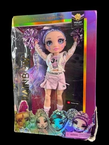 Rainbow High Cheer Violet Willow Doll W/Pom Poms - Damaged Box - Picture 1 of 7