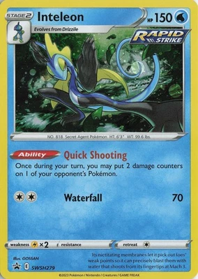 Inteleon - holo Promo – SWSH: Sword & Shield Promo Cards #SWSH279 Near Mint - Image 1 of 2