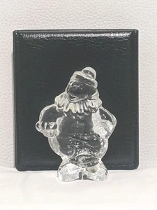 Paperweight Clown Clear Crystal Glass Art 4" Collectible Figure Taiwan - Picture 1 of 9