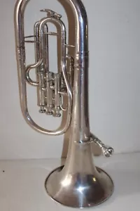 More details for silver tenor horn eb  with mouthpiece &amp; case