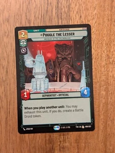 Star Wars Unlimited TCG - SWU - Poggle the Lesser - NM Cond - Picture 1 of 1