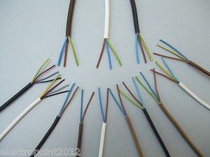 SCHLAUCHLEITUNG 2x075-3x0,75-4x0,75-3x1,5 H03VVH2-F H03VV-F H05V KABEL LEITUNGEN