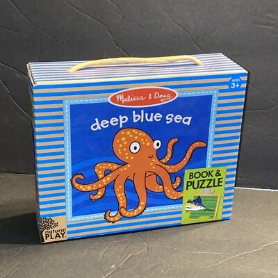 Libro y rompecabezas de juegos naturales para niños Melissa and Doug Deep Blue Sea Foto 1 de 4