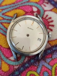 BUREN GRAND PRIX MICRO ROTOR Cal A1001 Uhrwerk FUNKTIONIERT - alles original - Bild 1 von 6