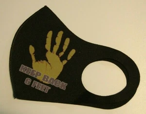 Face mask REUSABLE custom KEEP BACK 6 FEET wine party group social distance - Picture 1 of 1