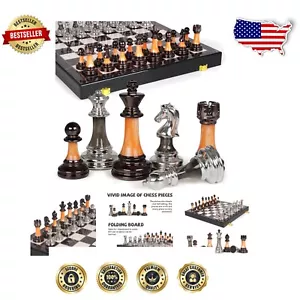 Anspruchsvolles 15" Schachspiel mit elegantem Design - tolles Geschenk für alle Altersgruppen - Bild 1 von 11