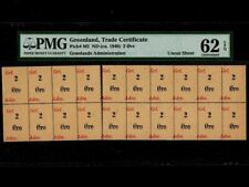 Greenland:P-M2,2 Ore X 20,Uncut Sheet,1940* Trade Certificate * PMG UNC 62 EPQ *