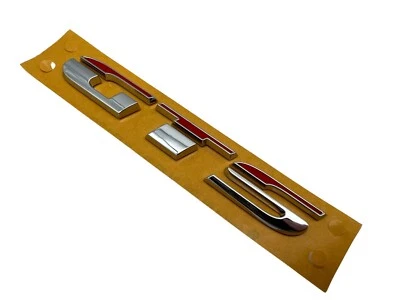 OEM VW Scirocco II GTS Plakette Schriftzug Logo Chrom Rot Original Emblem 137 13 - Bild 1 von 4