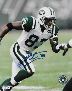 Santana Moss New York Jets foto firmata autografata 8x10 certificato di autenticità - Foto 1 di 1