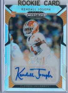 2019 Prizm Draft Picks Football Kendall Joseph Clemson Autographed Rookie Card - Picture 1 of 2