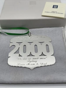 ZURÜCKGENOMMEN James Avery Sterlingsilber Ornament Weihnachten 2000 Jahre zum Erinnern - Bild 1 von 14