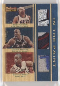 2007 Trademark Moves Relics Blue In the Paint /25 Vince Carter Triple Patch HOF