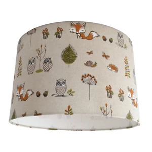 LAMPSHADE HANDMADE IN UK - FRYETT'S WOODLAND FOX FABRIC - Picture 1 of 2