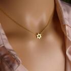 Small Jewish Star of David Pendant Necklace Silver Gold Stainless Steel Women