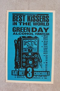 Green Day Concert poster 1992 Seattle Best Kissers in the world -- - Picture 1 of 1